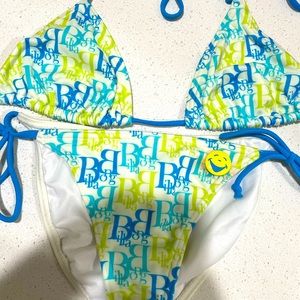 Billabong logo bikini in blue/green!!